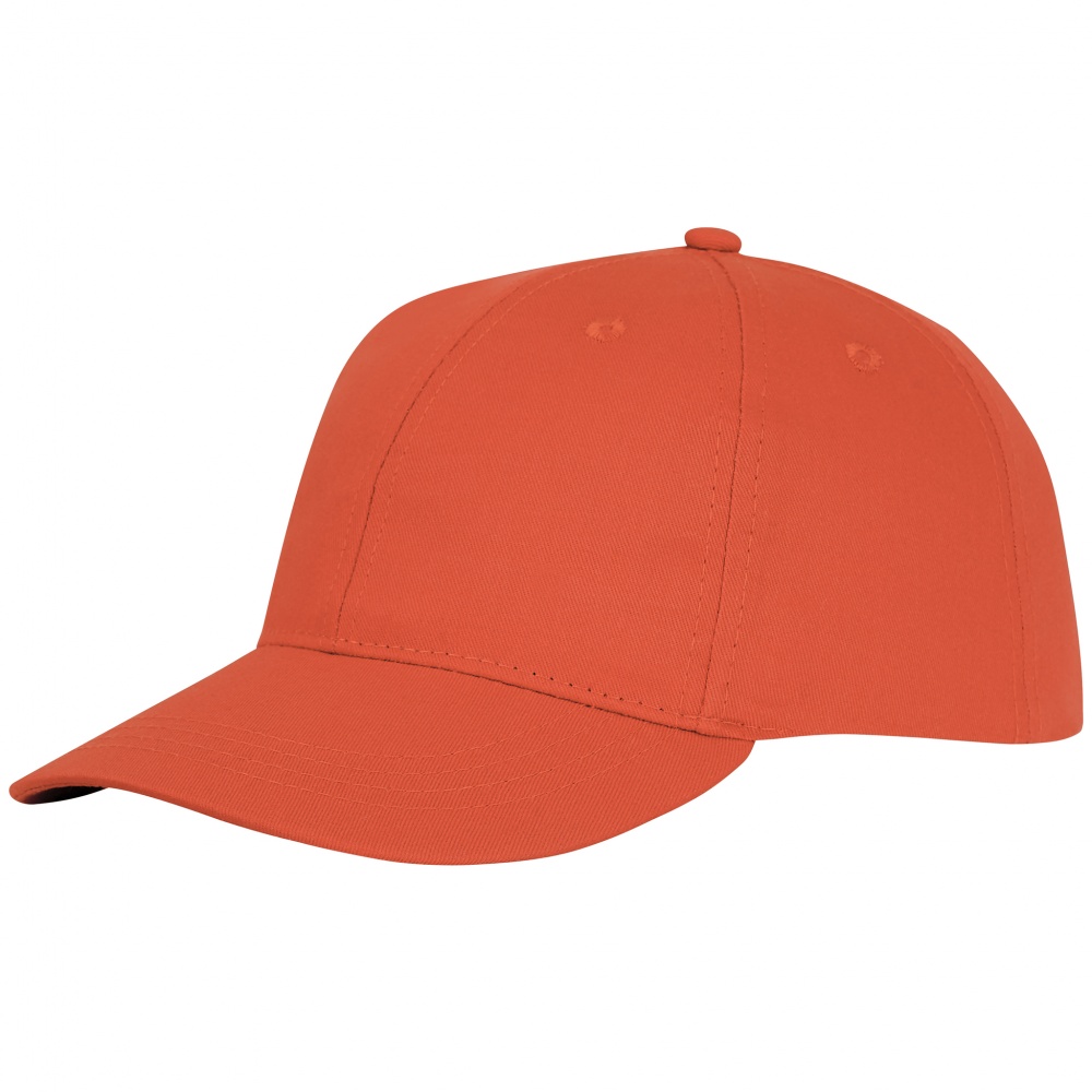 Logo trade business gift photo of: Ares 6 panel cap, orange