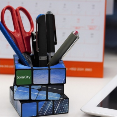 Logo trade corporate gifts image of: 3D Rubik's Pen Pot