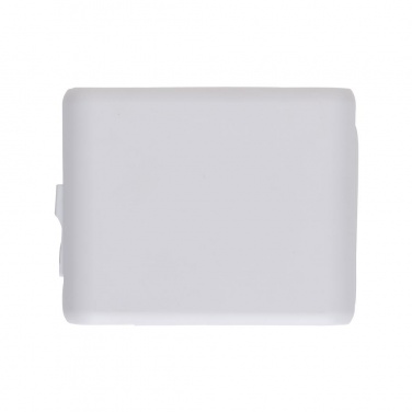 Logo trade promotional giveaways image of: 5.000 mAh wireless charging 5W powerbank, white