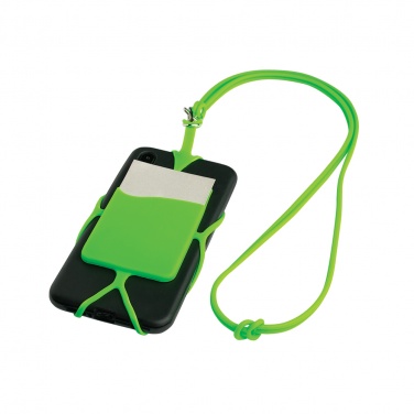 Logo trade promotional products image of: Lanyard with cardholder, Green