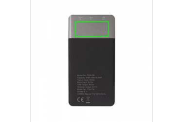 Logo trade promotional gifts image of: 5.000 mAh Soft Touch Wireless 5W Charging Powerbank
, grey