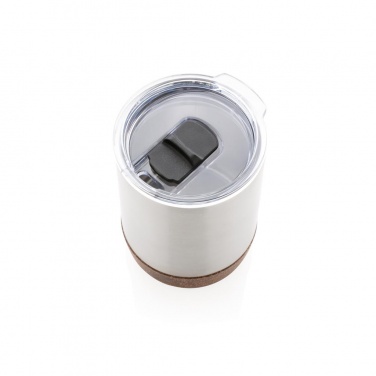 Logo trade promotional product photo of: Cork small vacuum coffee mug, silver