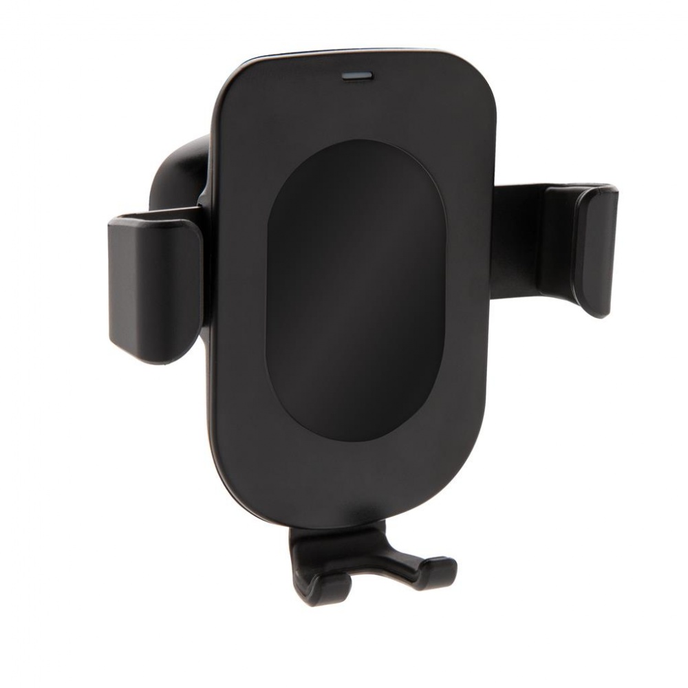 Logo trade promotional gifts picture of: 5W wireless charging gravity phone holder, black