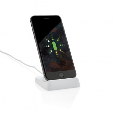 Logotrade promotional merchandise photo of: 10W Wireless fast charging stand, white