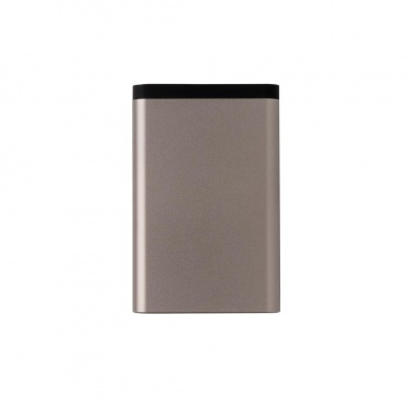 Logo trade corporate gift photo of: 10.000 mAh Aluminum pocket powerbank, anthracite