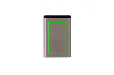 Logo trade promotional products image of: 10.000 mAh Aluminum pocket powerbank, anthracite