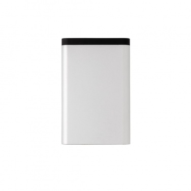 Logotrade promotional product picture of: 10.000 mAh Aluminum pocket powerbank, silver