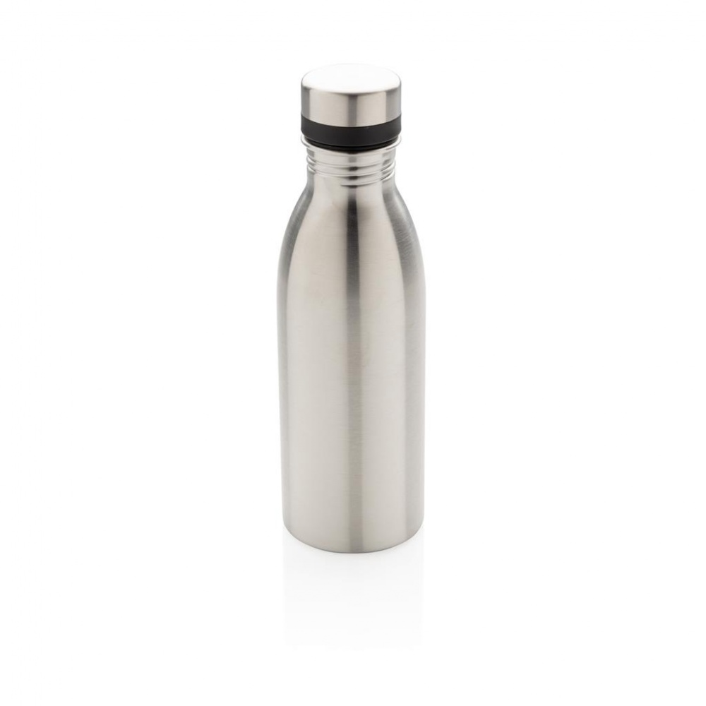 Logo trade promotional gifts image of: Deluxe stainless steel water bottle, silver