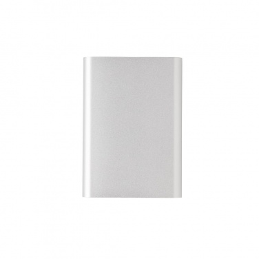 Logotrade advertising products photo of: Aluminium 5.000 mAh pocket powerbank, silver