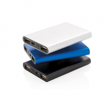 Logotrade promotional merchandise image of: Aluminium 5.000 mAh pocket powerbank, blue