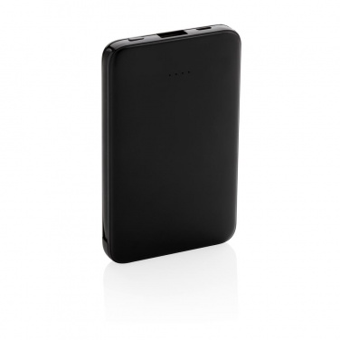 Logotrade advertising product picture of: 5.000 mAh Pocket Powerbank with integrated cables, black