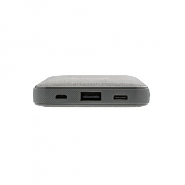 Logo trade advertising products picture of: Tela 8.000 mAh 5W Wireless Powerbank, grey