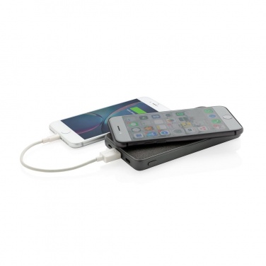 Logo trade promotional merchandise picture of: Tela 8.000 mAh 5W Wireless Powerbank, grey