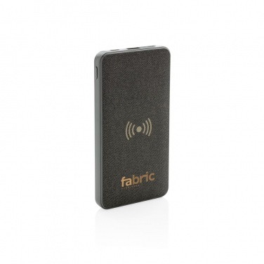 Logo trade promotional merchandise photo of: Tela 8.000 mAh 5W Wireless Powerbank, grey