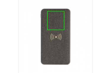 Logo trade promotional giveaways image of: Tela 8.000 mAh 5W Wireless Powerbank, grey