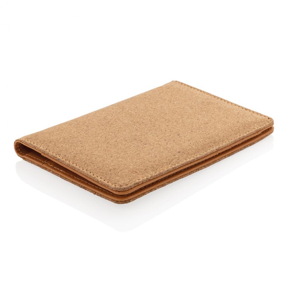 Logotrade corporate gift picture of: ECO Cork secure RFID passport cover, brown