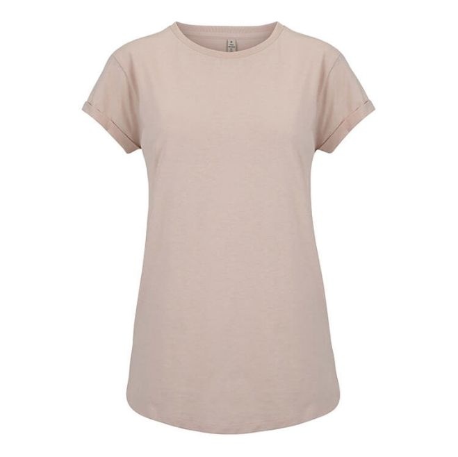 Logotrade corporate gift picture of: Salvage women´s rolled sleeve t-shirt, misty pink