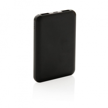 Logo trade promotional gifts image of: High Density 5.000 mAh Pocket Powerbank, black