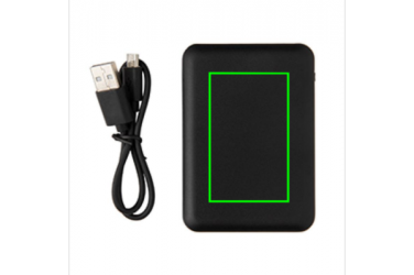 Logotrade promotional giveaway picture of: High Density 5.000 mAh Pocket Powerbank, black