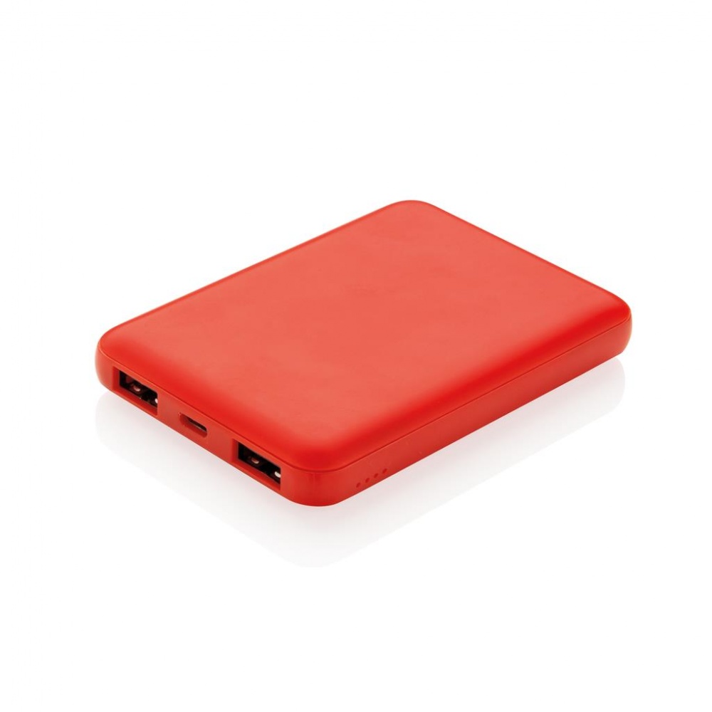 Logotrade business gift image of: High Density 5.000 mAh Pocket Powerbank, red