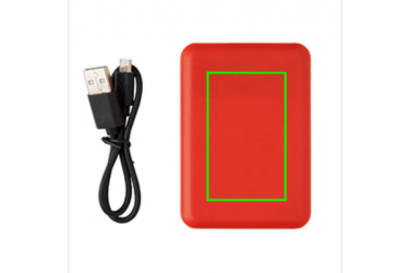 Logo trade promotional merchandise picture of: High Density 5.000 mAh Pocket Powerbank, red