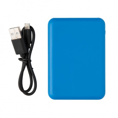 Logotrade promotional gift image of: High Density 5.000 mAh Pocket Powerbank, blue