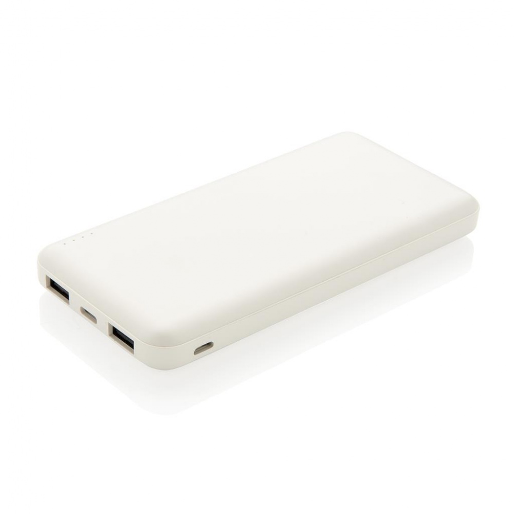 Logo trade promotional merchandise photo of: High Density 10.000 mAh Pocket Powerbank, white