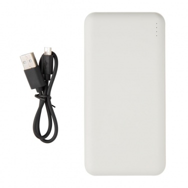 Logotrade promotional gift picture of: High Density 10.000 mAh Pocket Powerbank, white