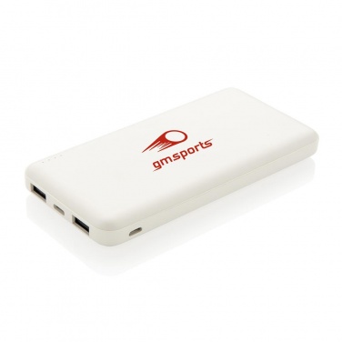 Logo trade advertising product photo of: High Density 10.000 mAh Pocket Powerbank, white