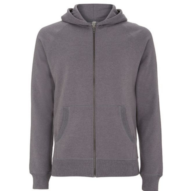 Logo trade promotional gift photo of: Salvage unisex zip-up hoody, melange heather