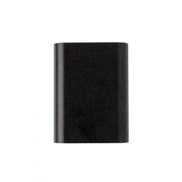 Logotrade promotional merchandise image of: Aluminium 5.000 mAh Wireless 5W Pocket Powerbank, black