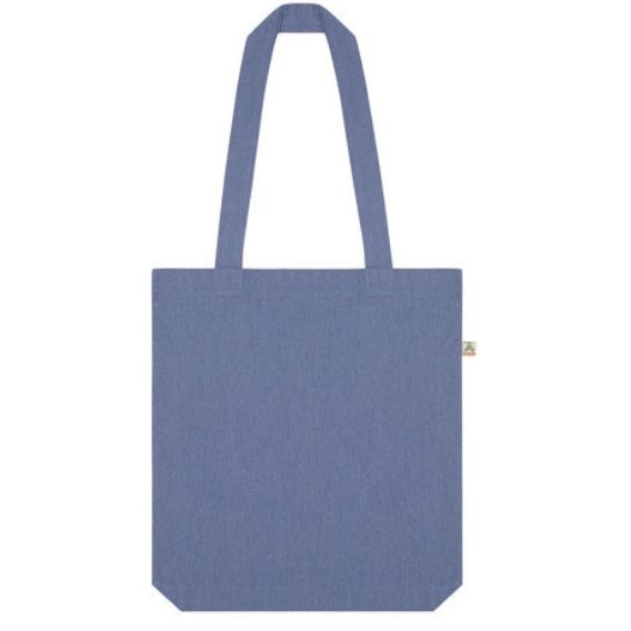 Logo trade promotional gift photo of: Shopper tote bag, melange light denim