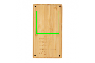 Logotrade business gift image of: Bamboo 4.000 mAh wireless 5W Powerbank, brown