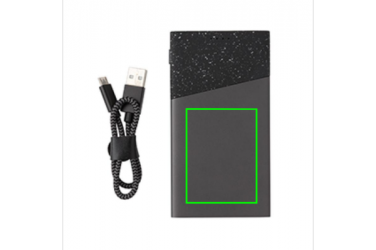 Logo trade promotional product photo of: Swiss Peak 5.000 mAh pocket powerbank, black