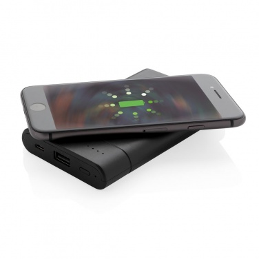 Logotrade promotional giveaways photo of: Encore 8.000 mAh wireless charging powerbank, black