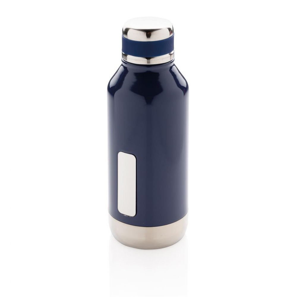 Logotrade promotional item picture of: Leak proof vacuum bottle with logo plate, blue