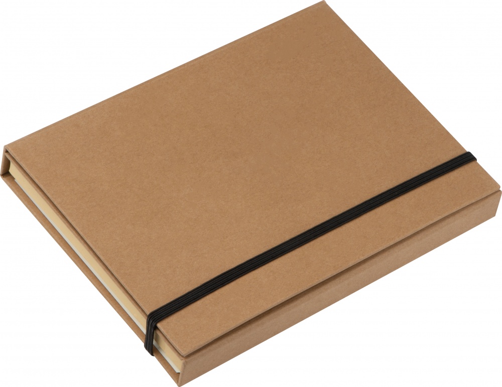 Logo trade promotional merchandise picture of: Writing case with cardboard cover, brown