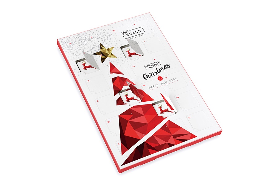 Logo trade promotional merchandise image of: advent calendar with 24 square chocolates