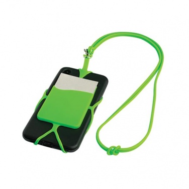 Logo trade corporate gifts picture of: Lanyard with cardholder, Green