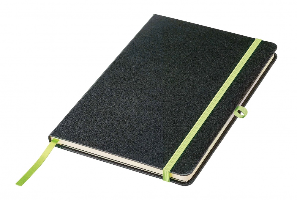 Logo trade promotional giveaways picture of: Notebook A5, Green