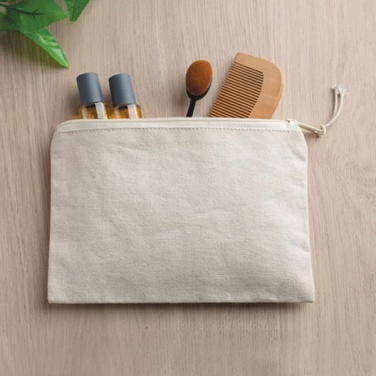 Logo trade business gift photo of: Cotton canvas case, Beige