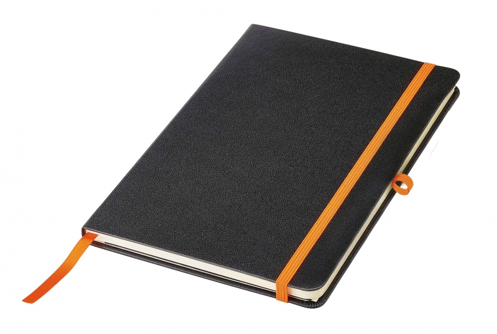 Logo trade promotional merchandise picture of: Notebook A5, Orange