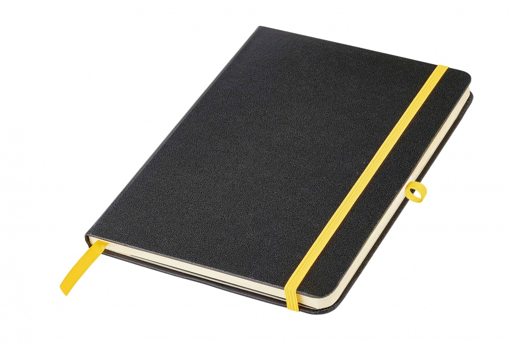 Logo trade promotional giveaway photo of: Notebook A5, Yellow