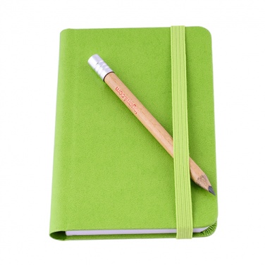 Logo trade promotional gifts image of: Notebook A7, Green