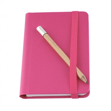 Logo trade promotional gifts picture of: Notebook A7, Pink