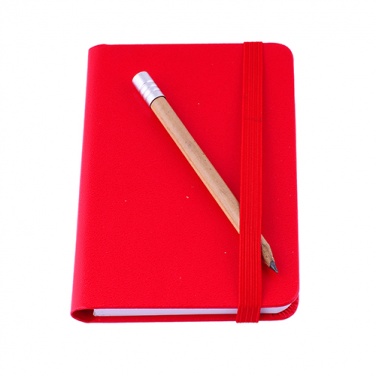 Logo trade promotional gift photo of: Notebook A7, Red