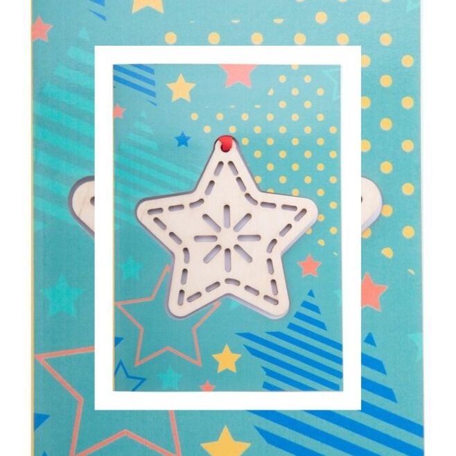 Logo trade business gift photo of: CreaX Christmas card, star