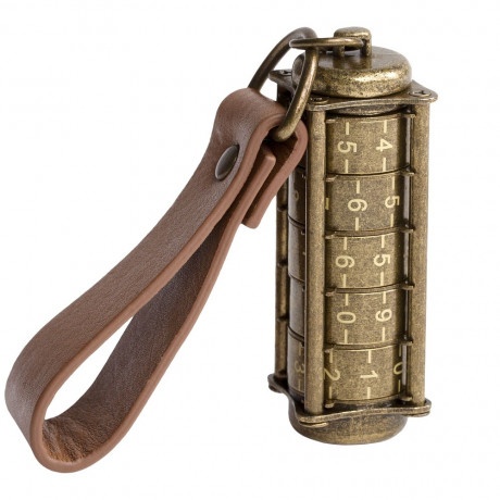 Logotrade promotional merchandise picture of: Cryptex, Antique Gold USB flash drive with combination lock 16 Gb