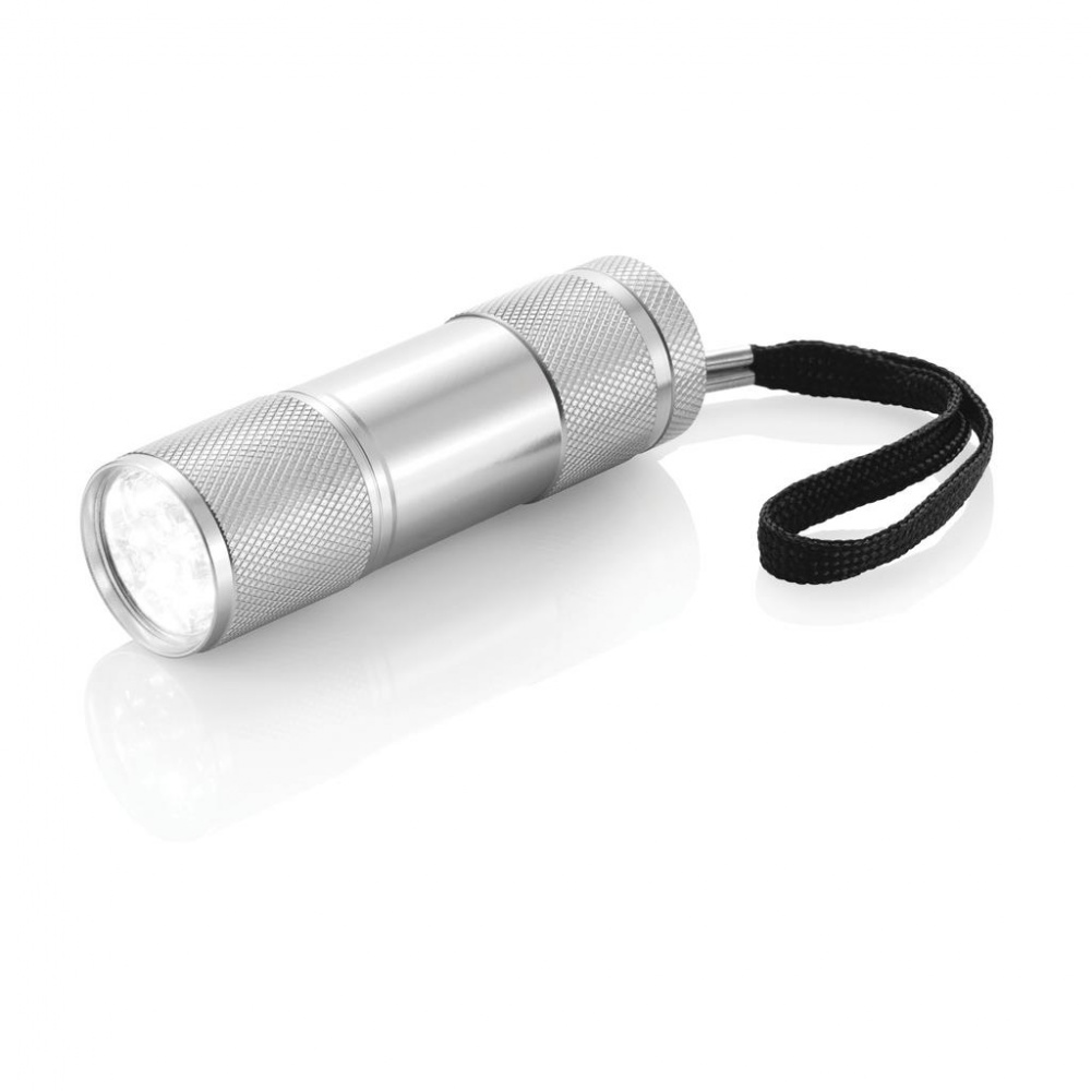 Logo trade promotional products picture of: Quattro torch silver with personalized name and sleeve in a gift wrap