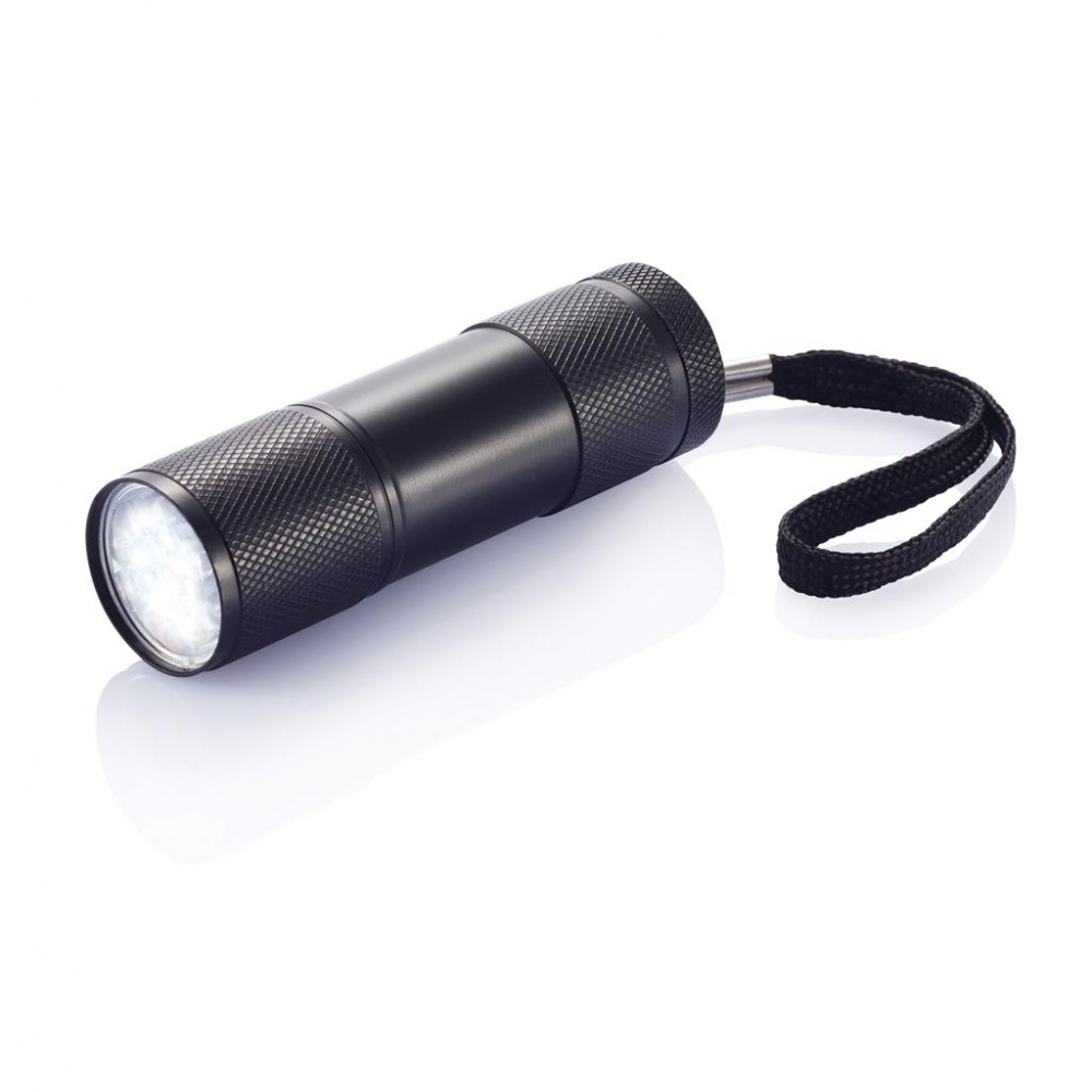 Logotrade corporate gifts photo of: Quattro torch, black with personalized name and sleeve in a gift wrap